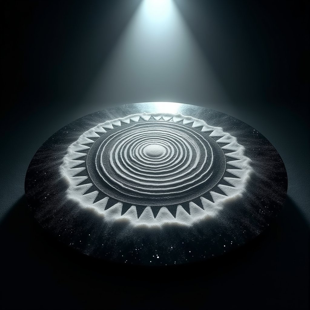 Harmonic Sand Mandala - Abstract AI stock