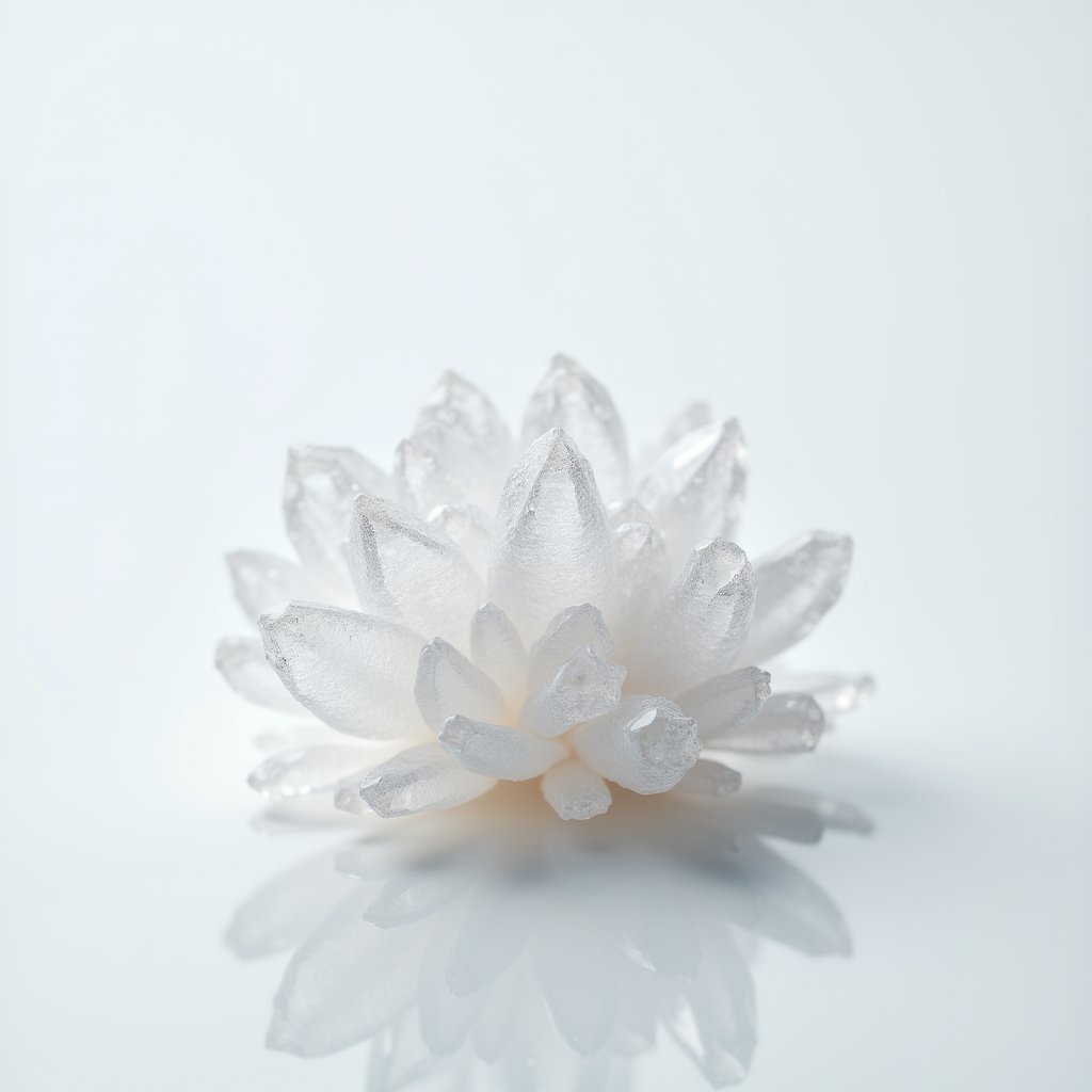 Crystal Genesis in White - Abstract AI stock