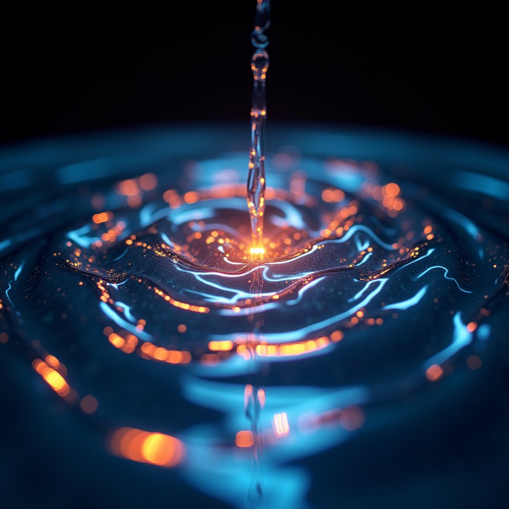 Fluid Chaos in Motion - Abstract AI stock