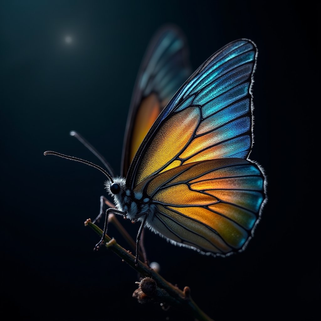 Wing Scale in Void - Abstract AI stock