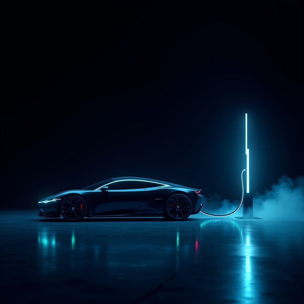 Neon Charge in Void - Advertising AI stock