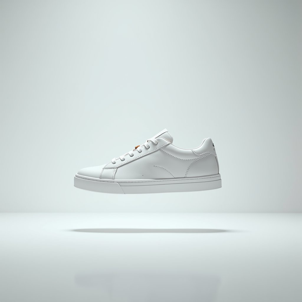 White Sneaker Flees the Glow - Advertising AI stock