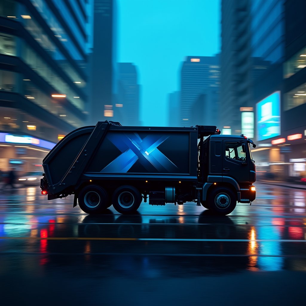 Cobalt Wrap on Wet Asphalt - Advertising AI stock