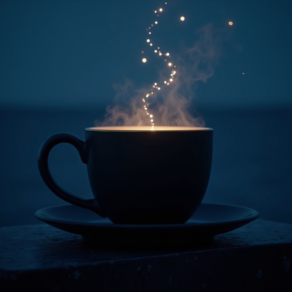 Starlight Brew on Basalt Ledge - Advertising AI stock