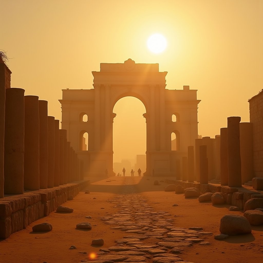 Leptis Magna: Rome's Desert Jewel - Ancient Civilizations AI stock