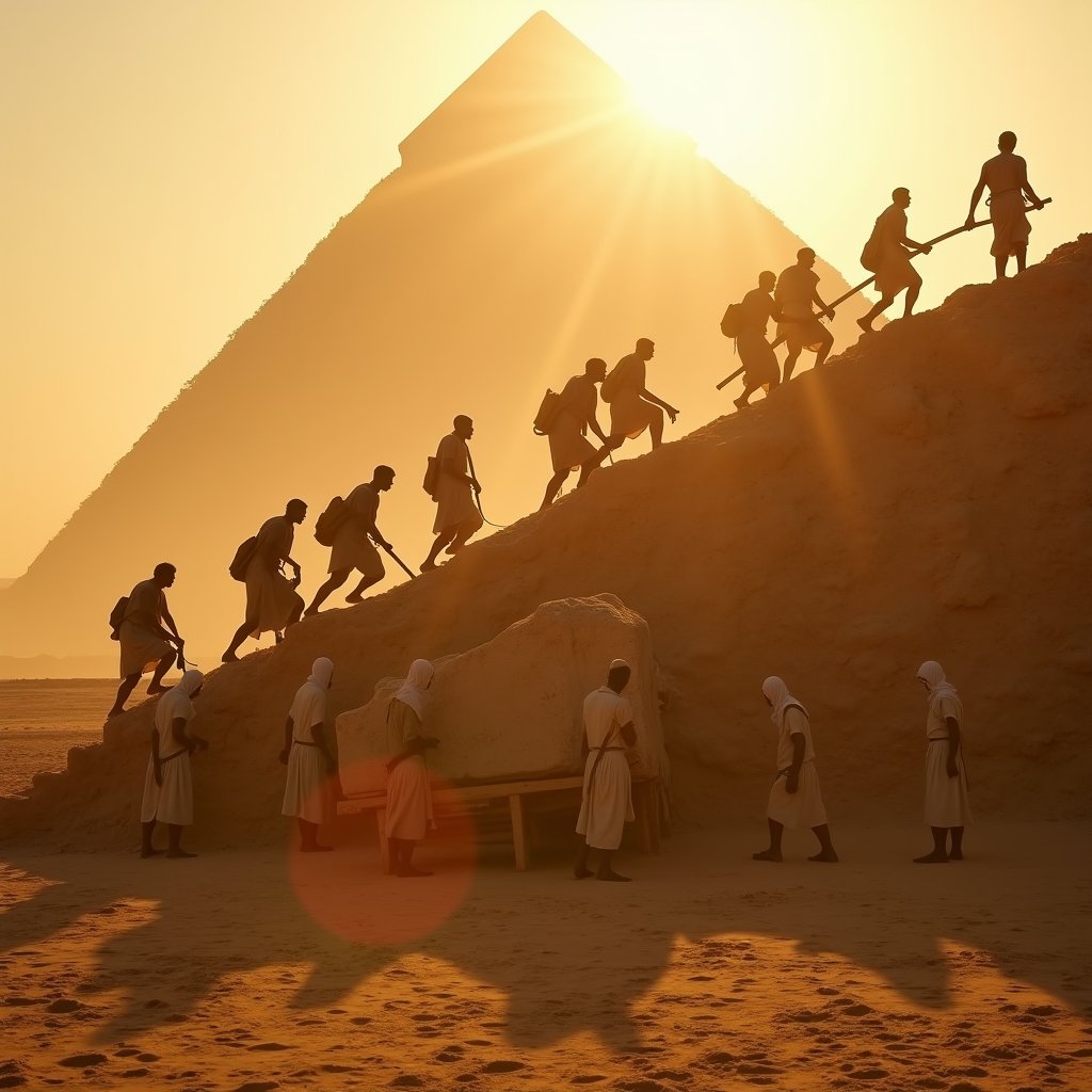 Ropes Tighten on Giza's Ramp - Ancient Civilizations AI stock