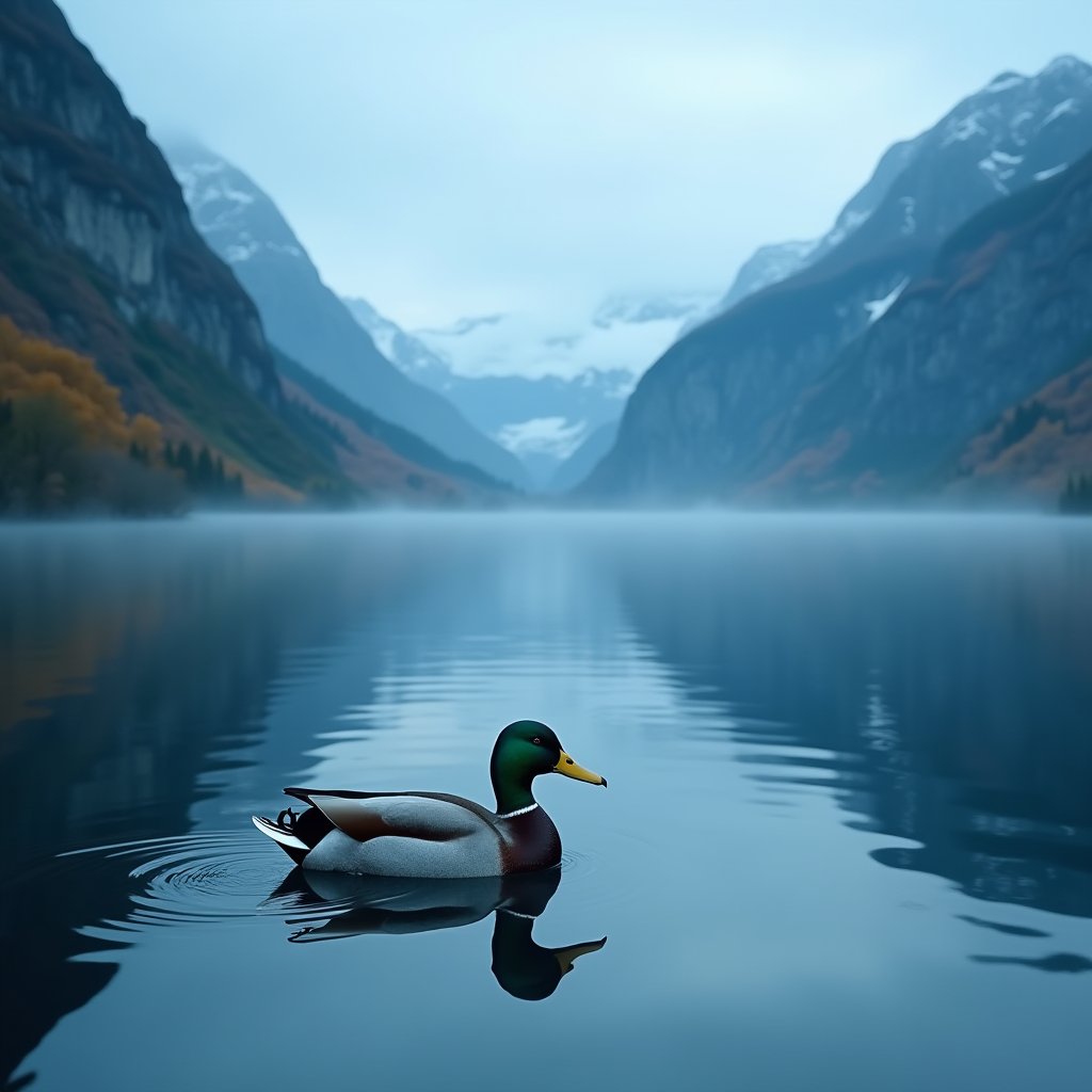 Fjord Mirror Serenity - Animal AI stock