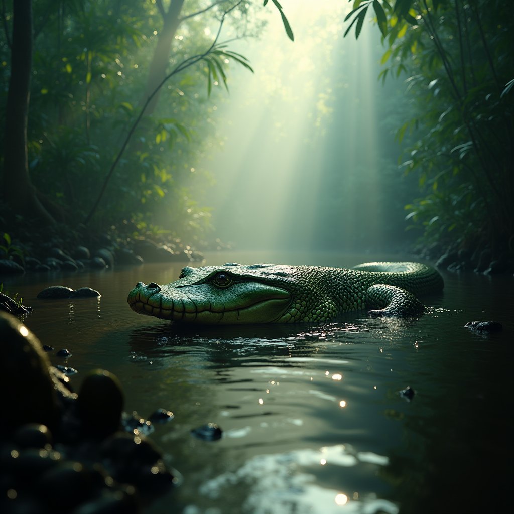 Emerald Serpent of the Amazon - Animal AI stock