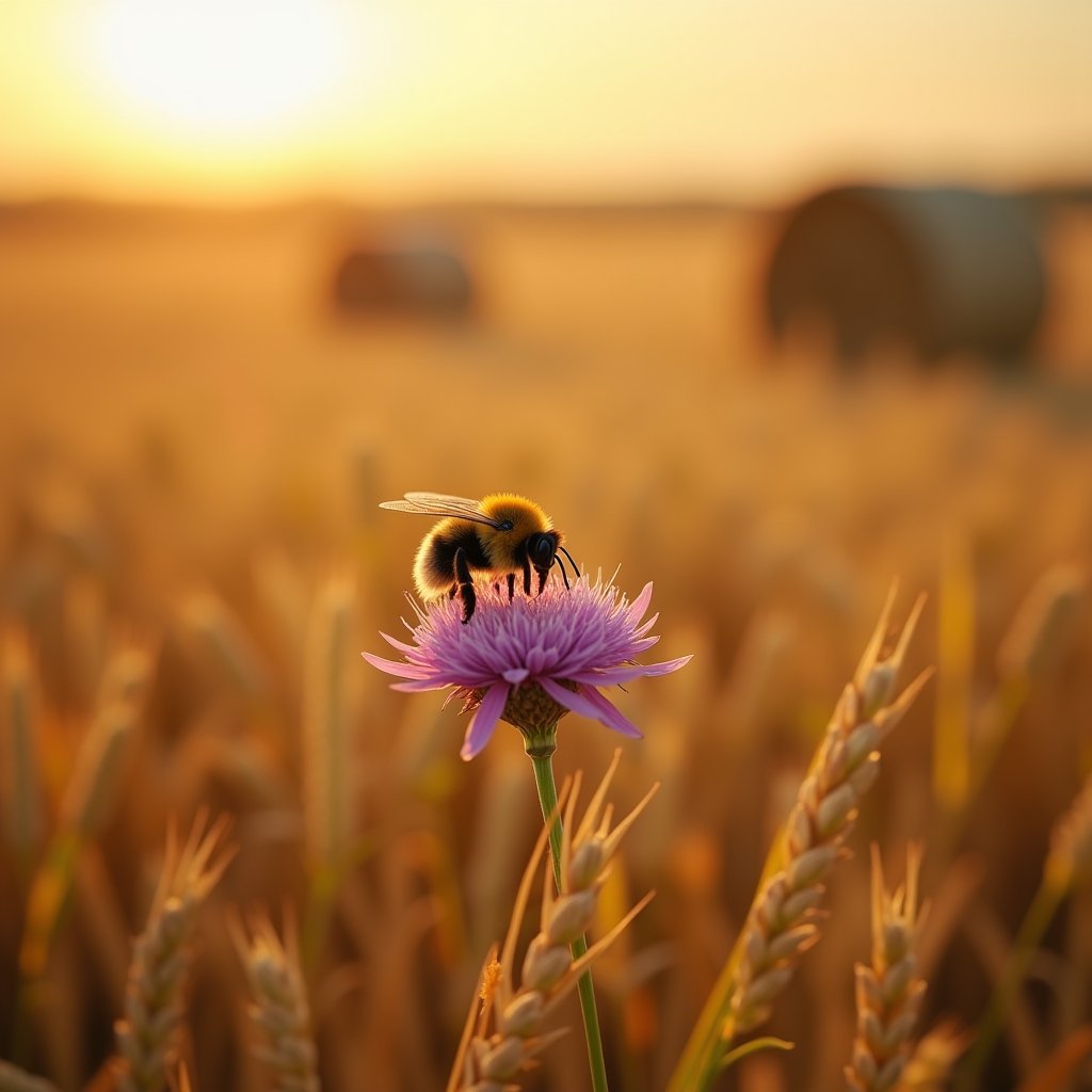 Golden Hour Pollinator - Animal AI stock