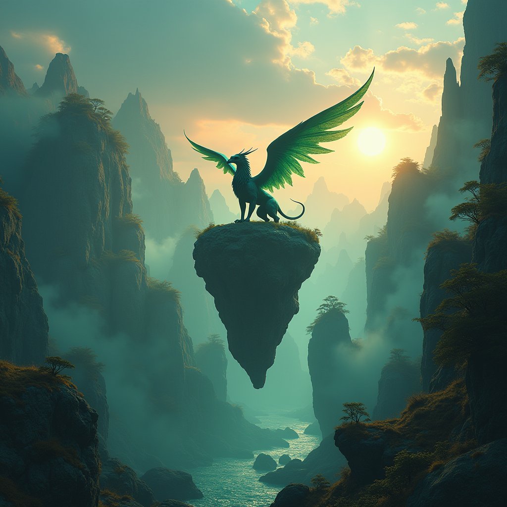 Griffin of the Floating Valley - Animation AI stock