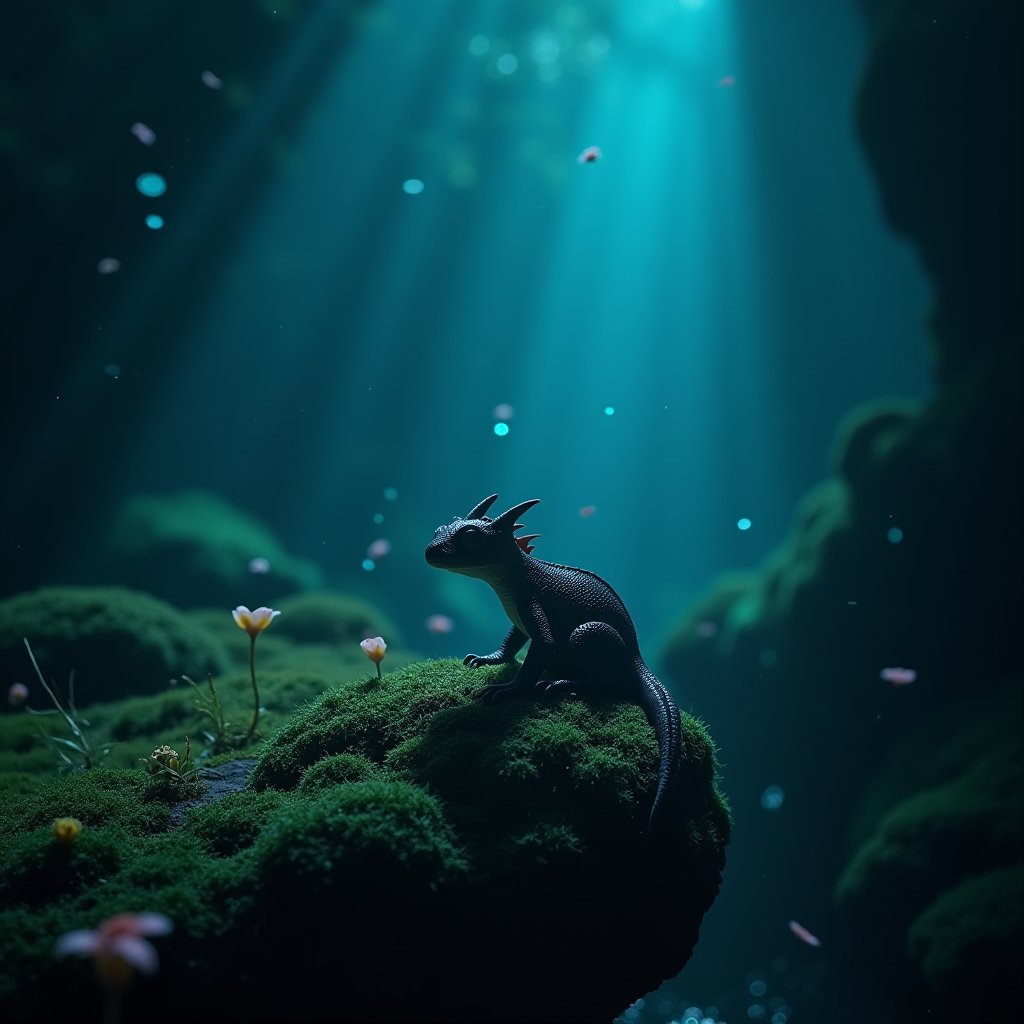 Enchanted Garden Night - Animation AI stock