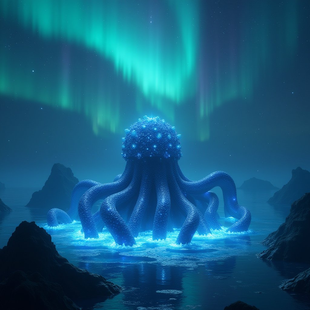 Kraken's Spirit Realm Emergence - Animation AI stock