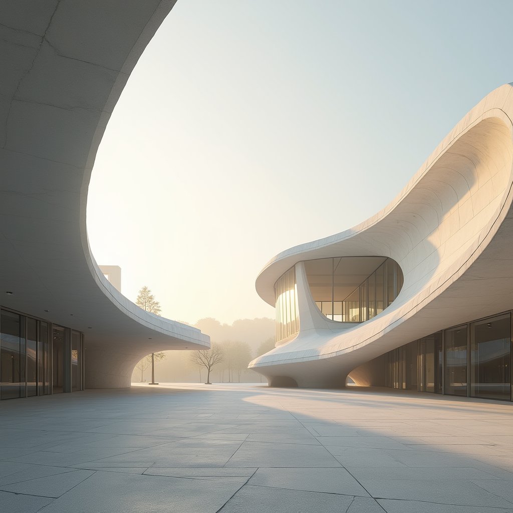 Fluid Concrete Dreams - Architecture & Interior AI stock