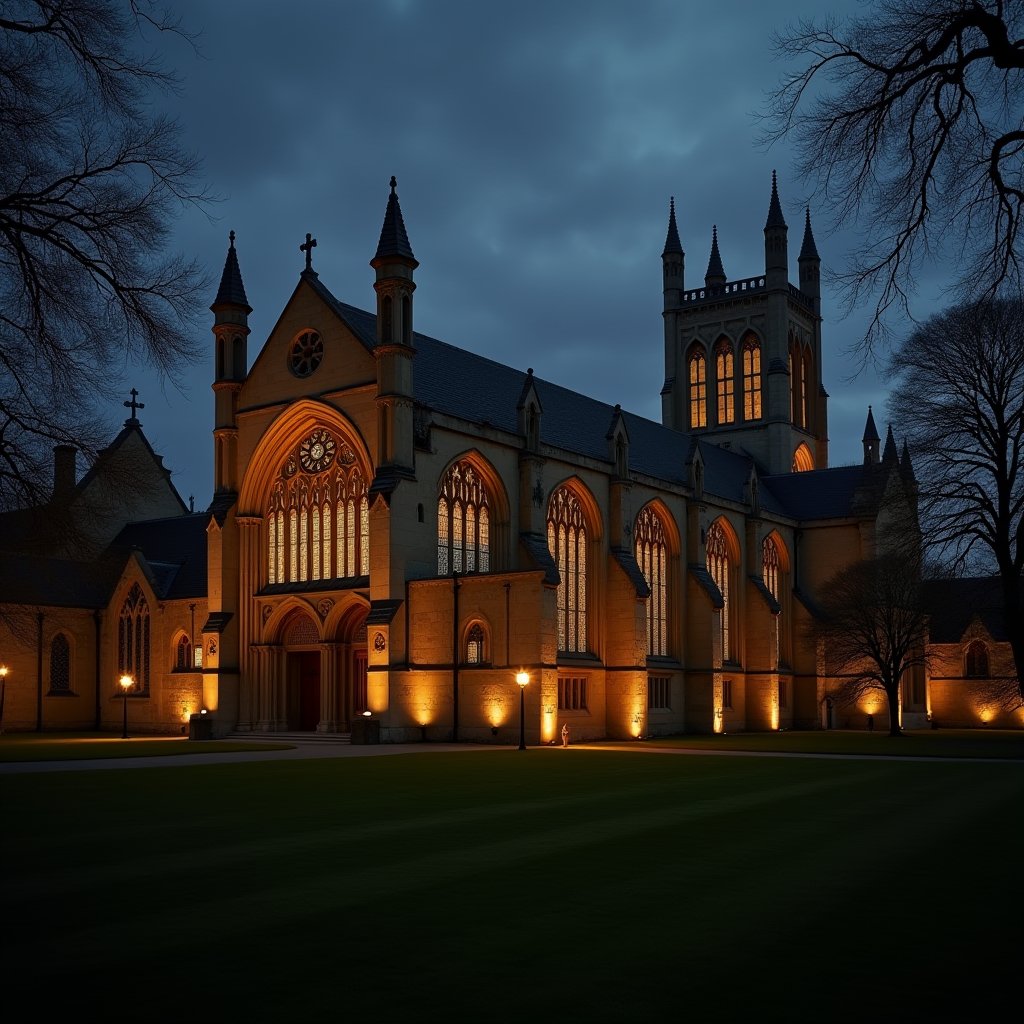 Limestone Spires at Dusk - Architecture & Interior AI stock
