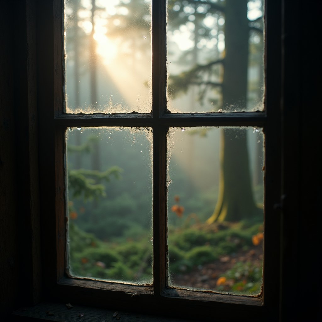 Dawn Rain on Glass - ASMR AI stock