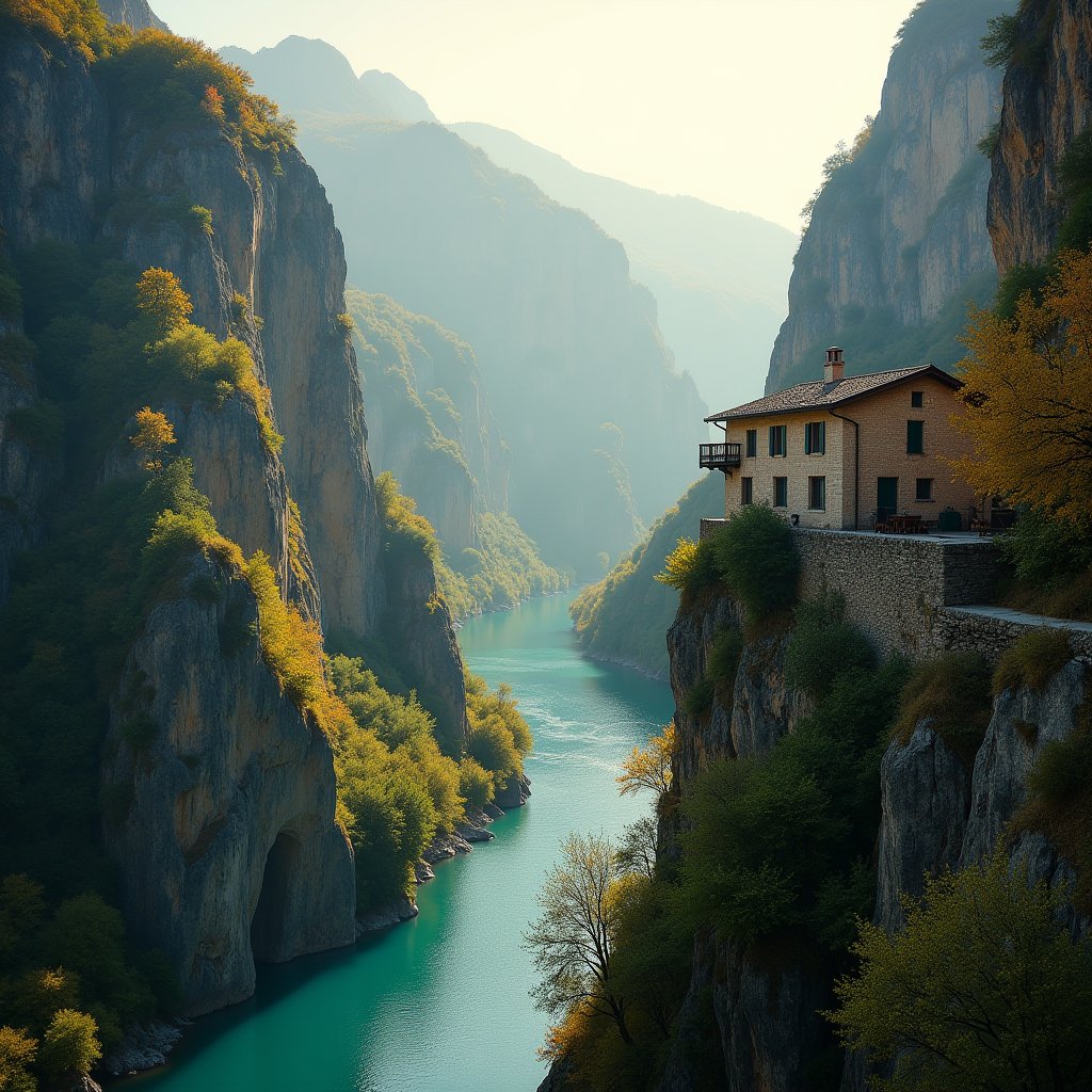 Theth Canyon Awakening - Balkans AI stock