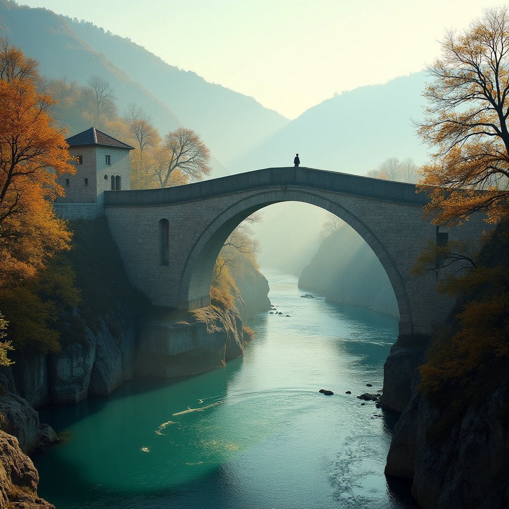 Mostar's Timeless Arch - Balkans AI stock
