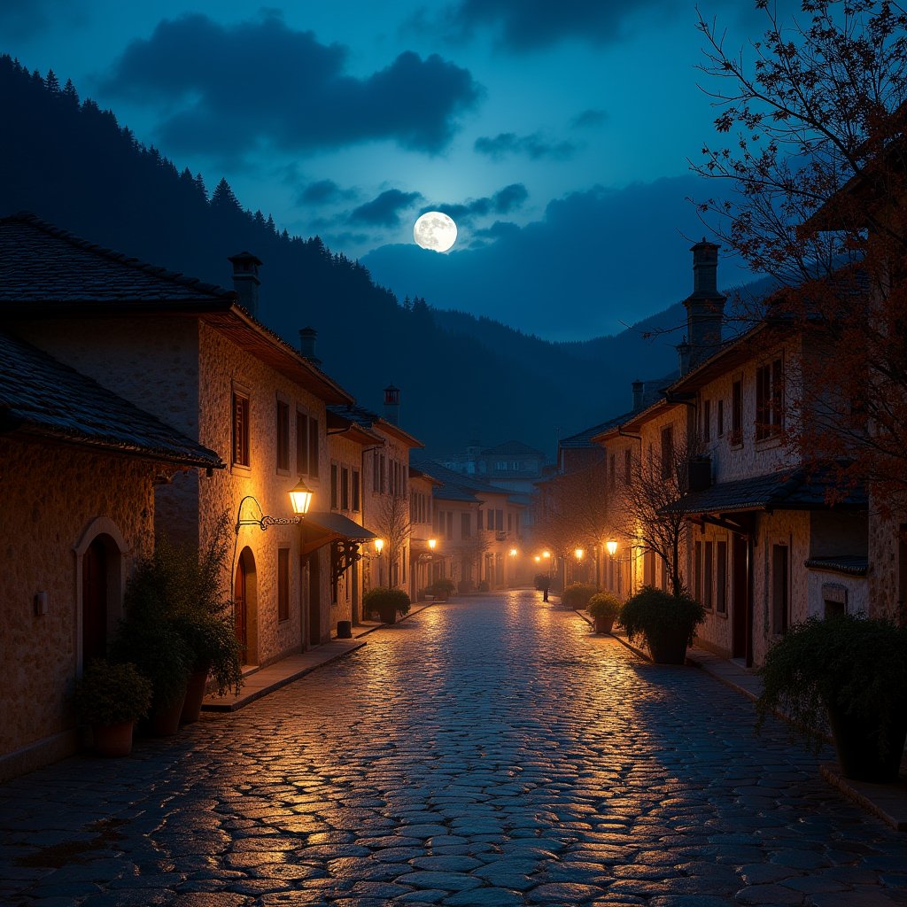 Moonlit Baščaršija Serenity - Balkans AI stock