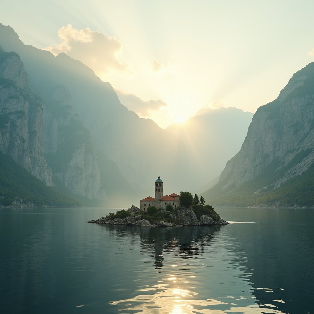 Morning Light on Kotor Bay - Balkans AI stock