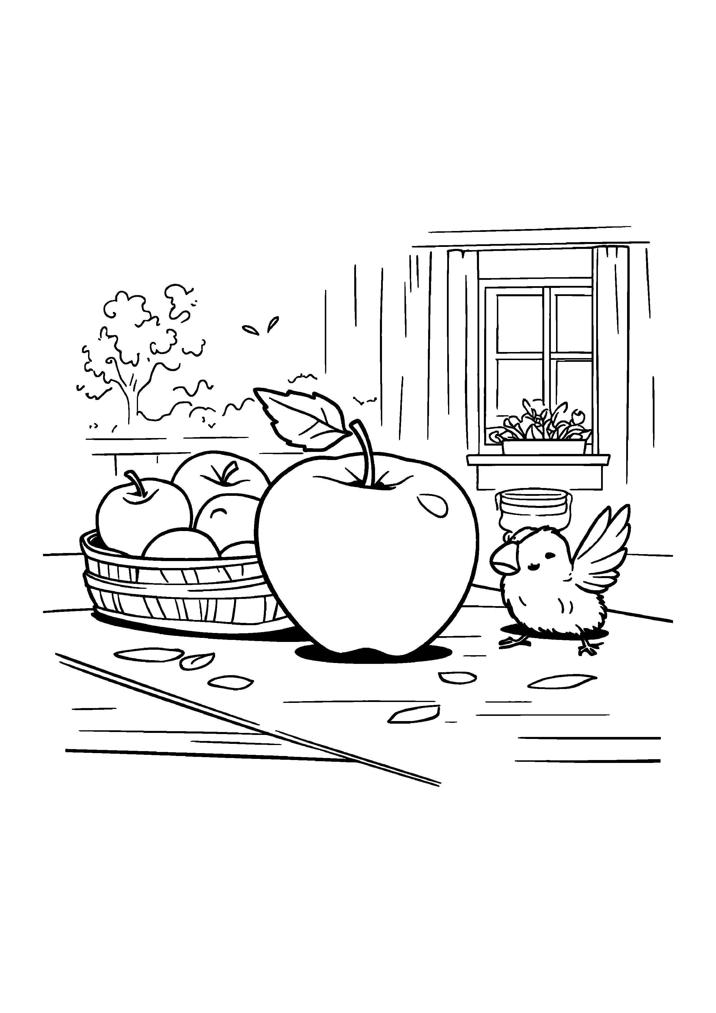 Coloring Page — Apple - Coloring Pages AI stock