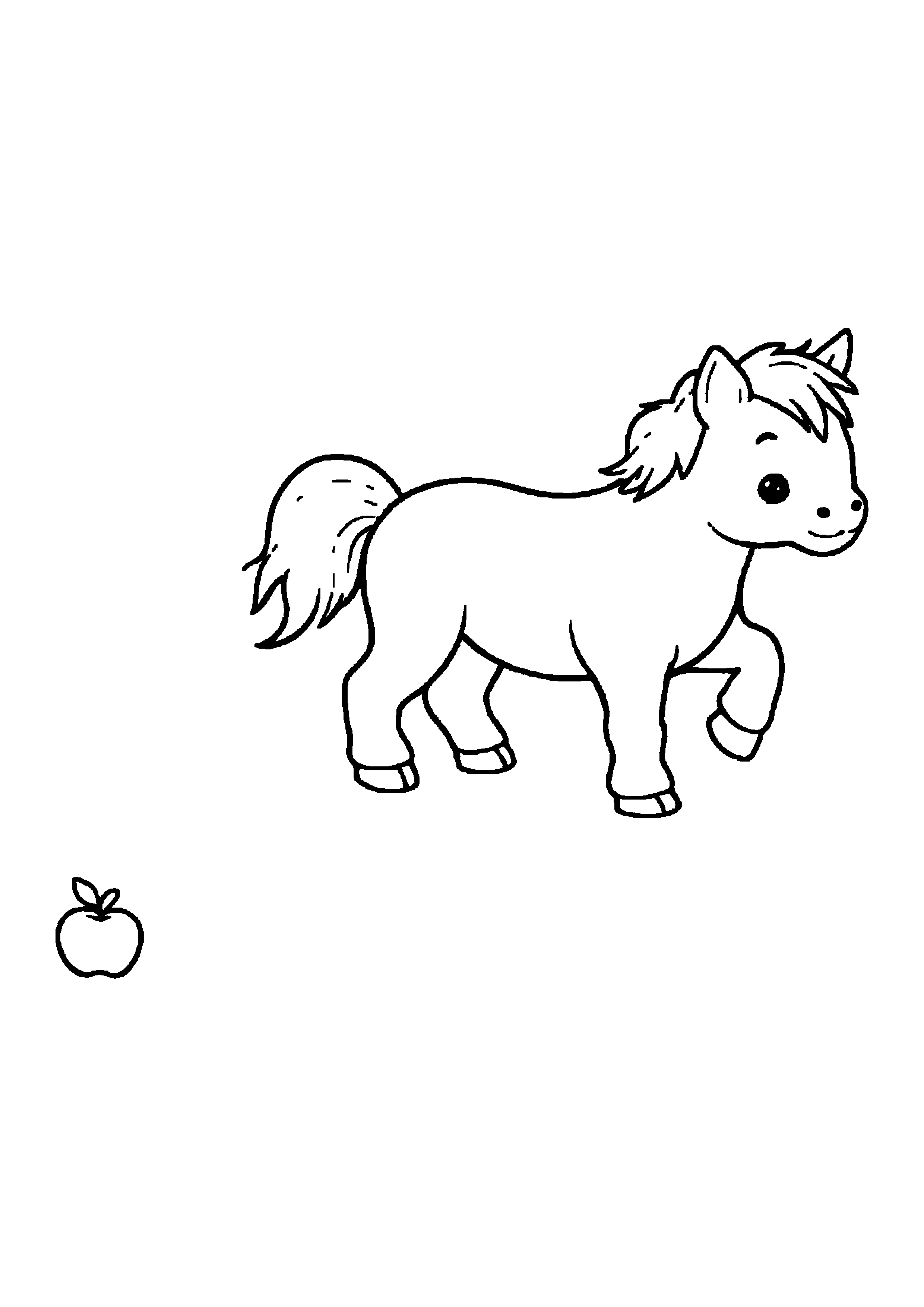 Coloring Page — Tiny Shetland Pony - Coloring Pages AI stock