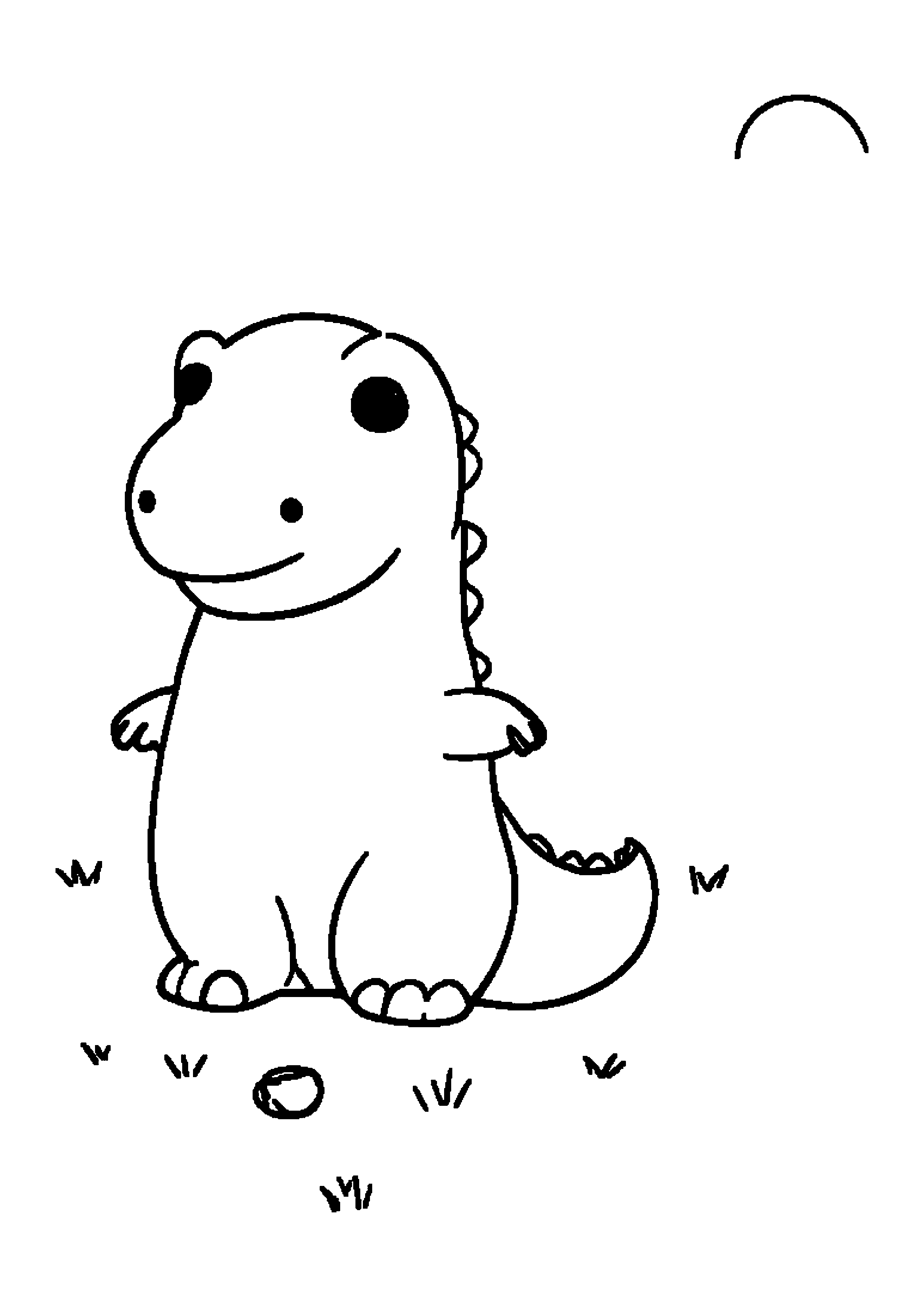Coloring Page — Dinosaur Hula Hooping - Coloring Pages AI stock