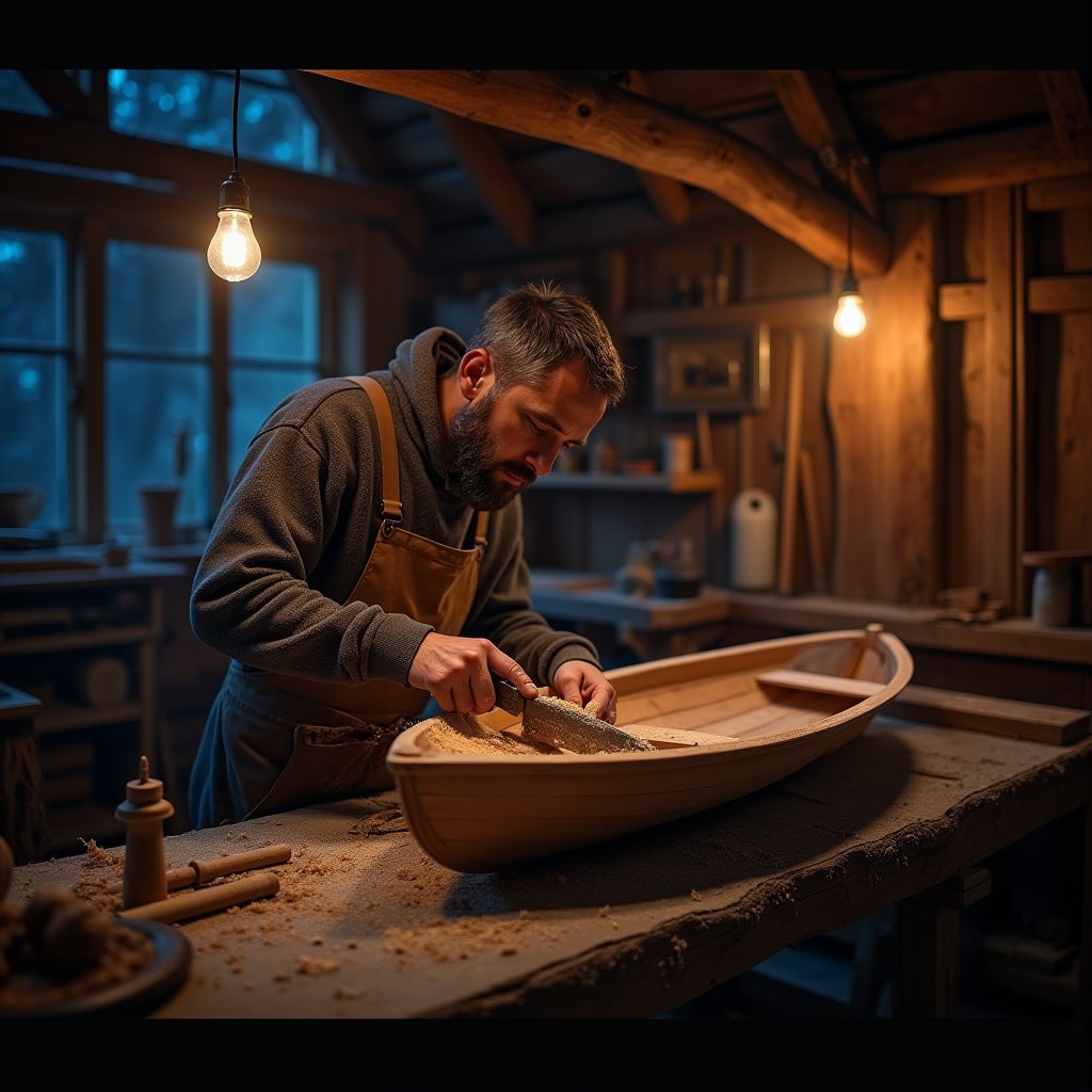 Hands of the Boatwright - Crafts AI stock