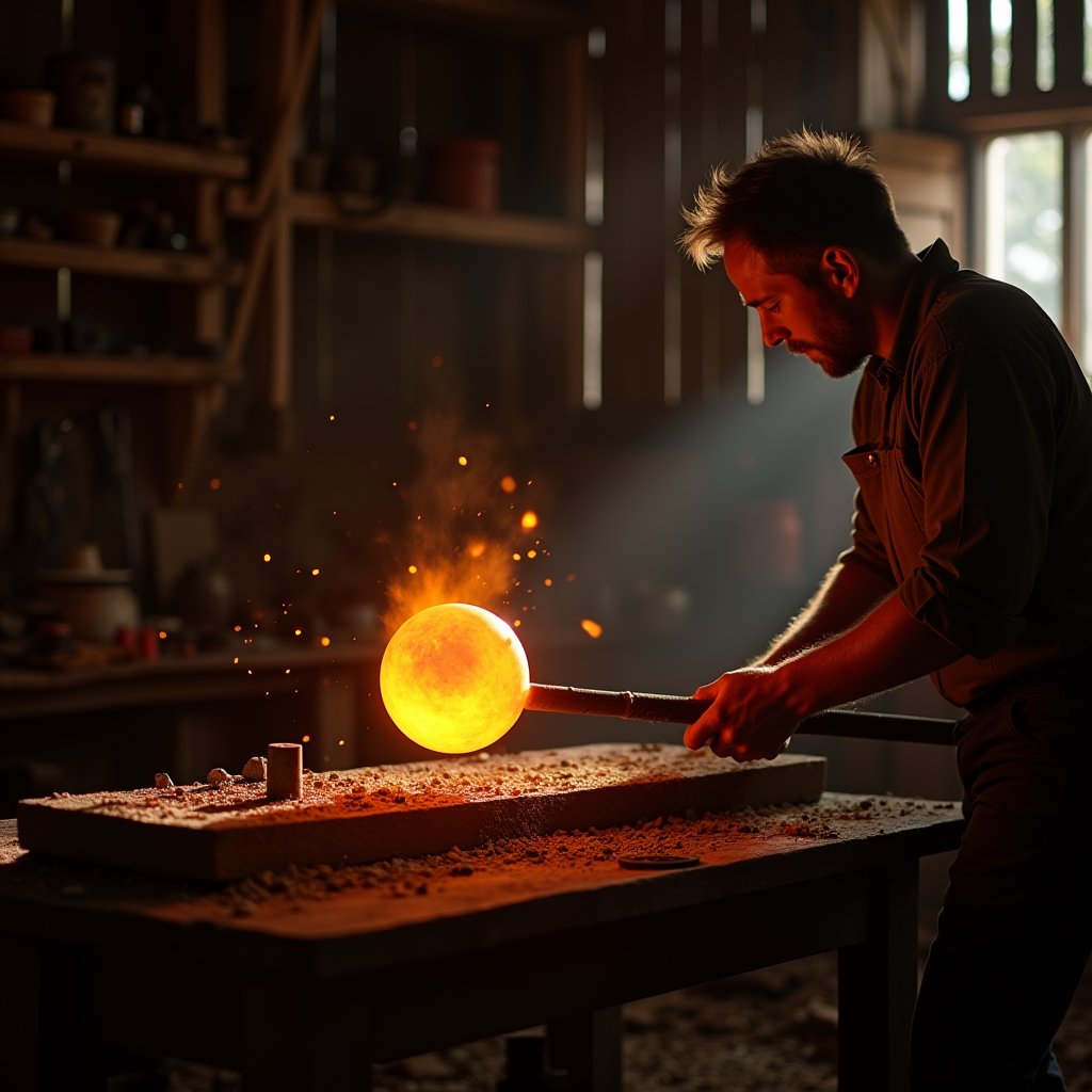 Molten Symphony in Barn - Crafts AI stock