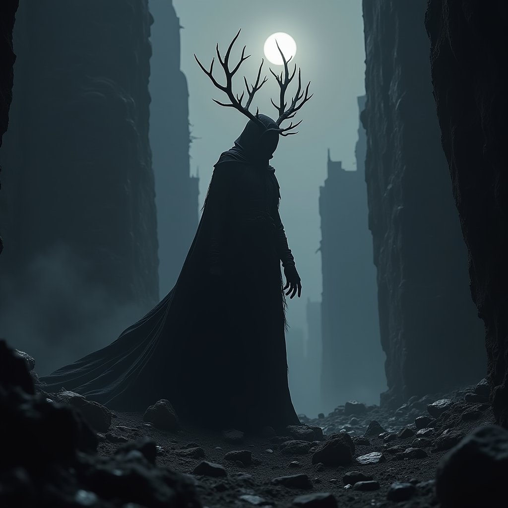 The Void Walker Crosses - Dark Fantasy AI stock