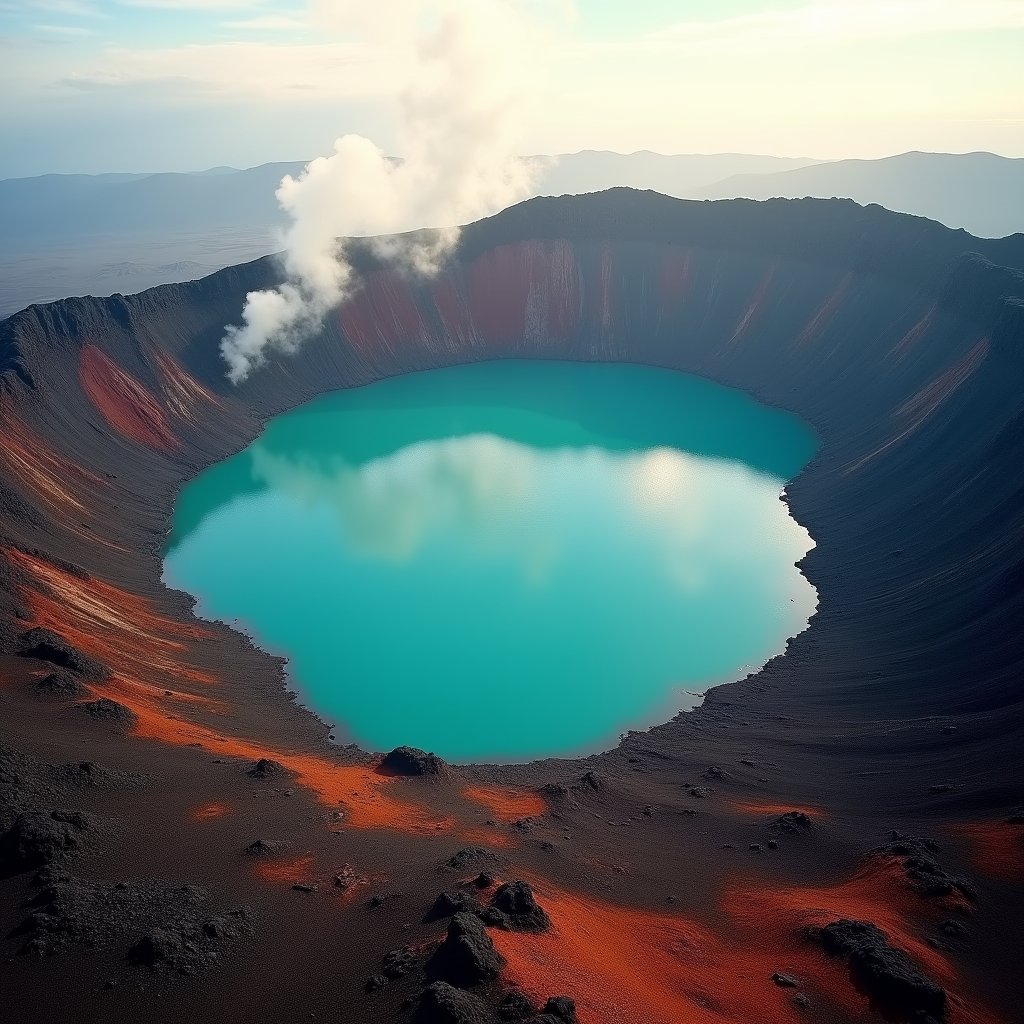 Turquoise Heart of Basalt Caldera