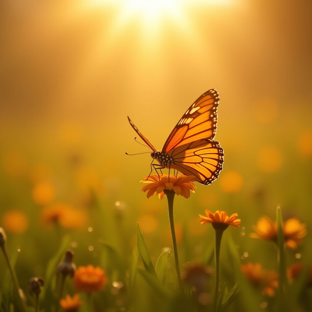Monarch Wings Above the Meadow