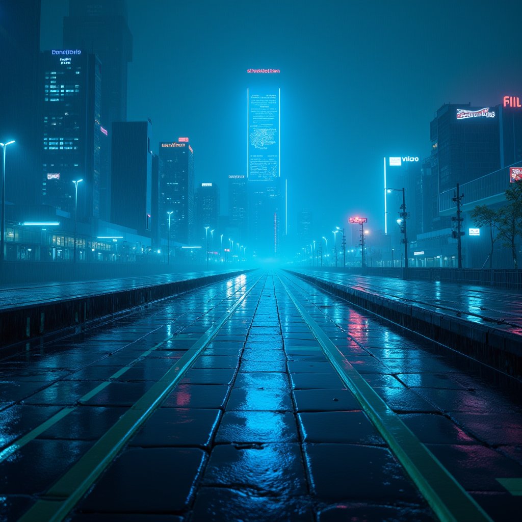 Neon Arteries of Trade - Economy AI stock