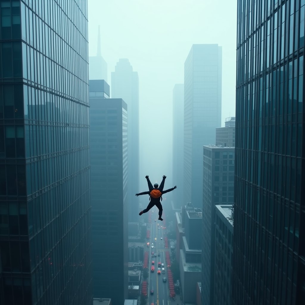 Freefall Between Glass Towers - Extreme Sports AI stock