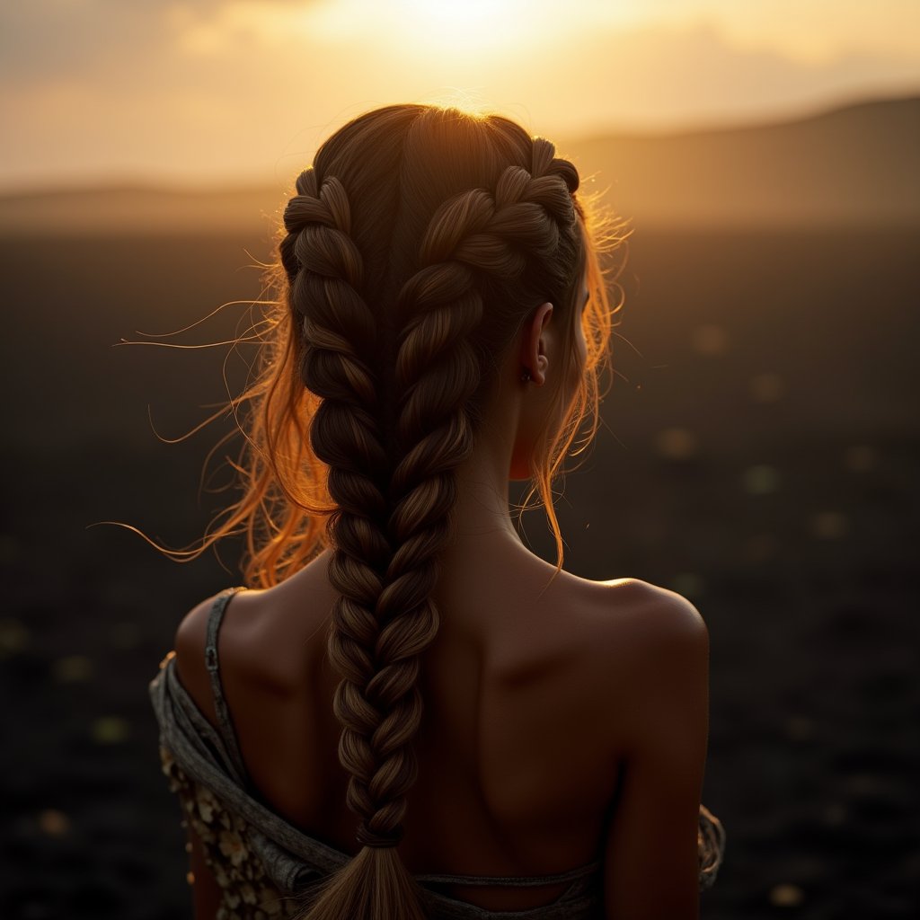 Braided Earth and Gold - Fashion & Beauty AI stock
