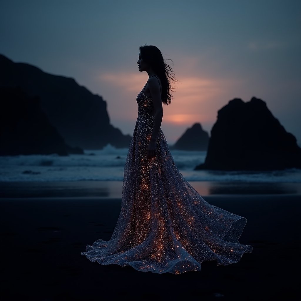 Chromatic Veil of Elements - Fashion & Beauty AI stock