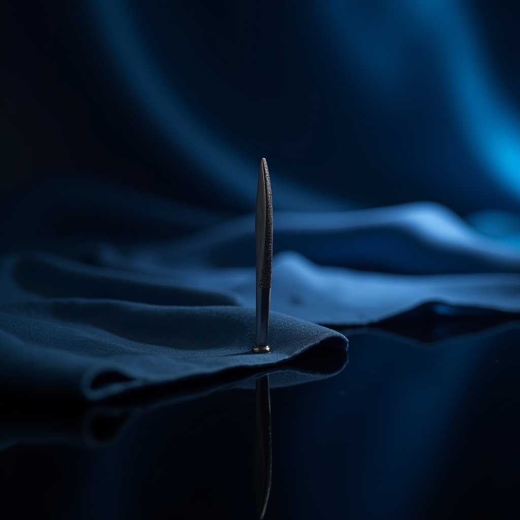 Steel Files Light Into Almond Nails - Fashion & Beauty AI stock