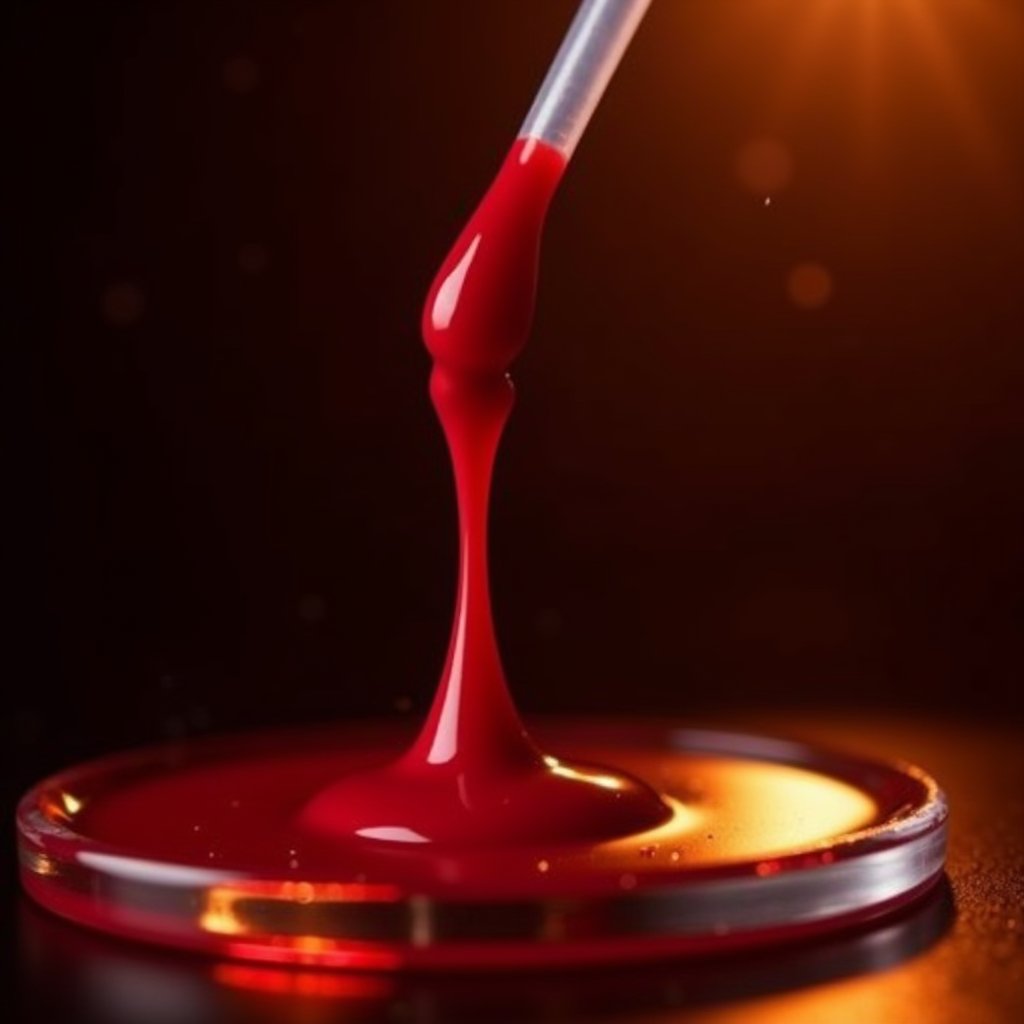 Crimson Drop on Glass - Fashion & Beauty AI stock
