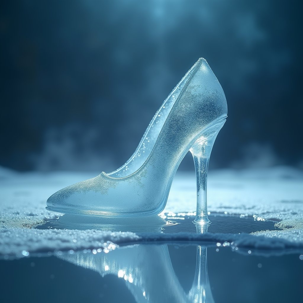 Ice Stiletto Melts in Studio - Fashion & Beauty AI stock