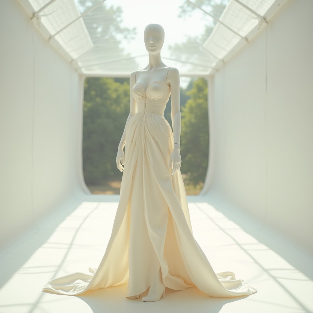 Ivory Train in White Tent