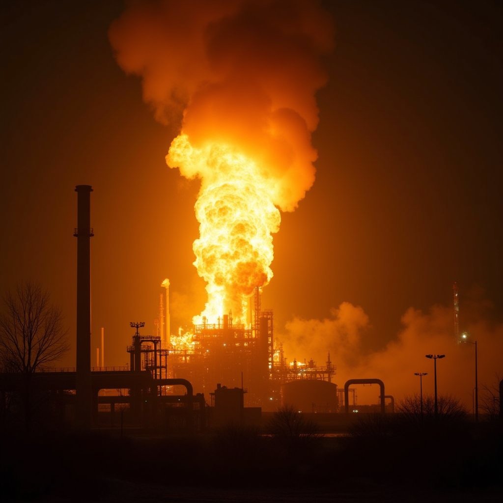 Inferno at the Refinery - Fire & Explosions AI stock
