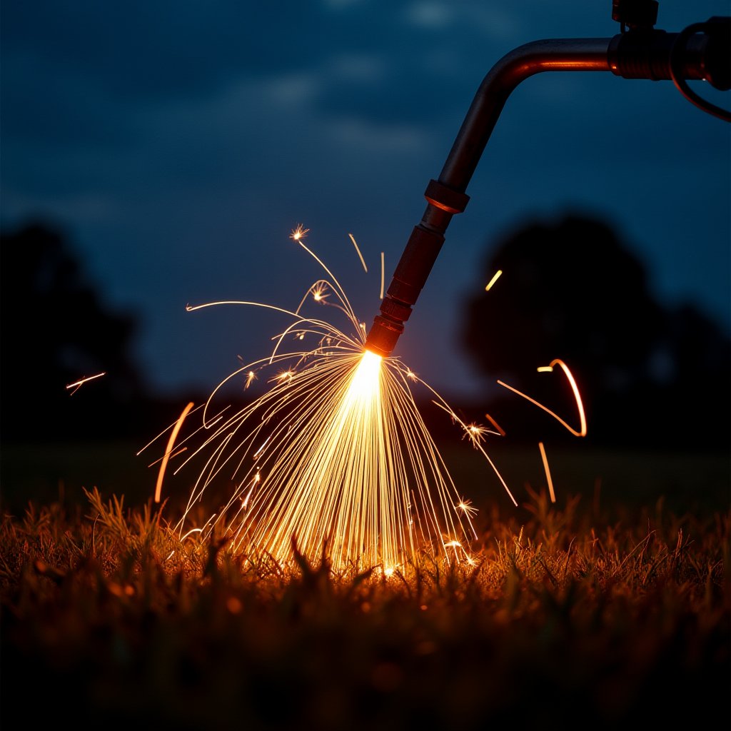 Sparks in Twilight - Fire & Explosions AI stock