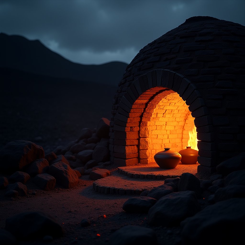 Volcanic Kiln's Fiery Heart - Fire & Explosions AI stock