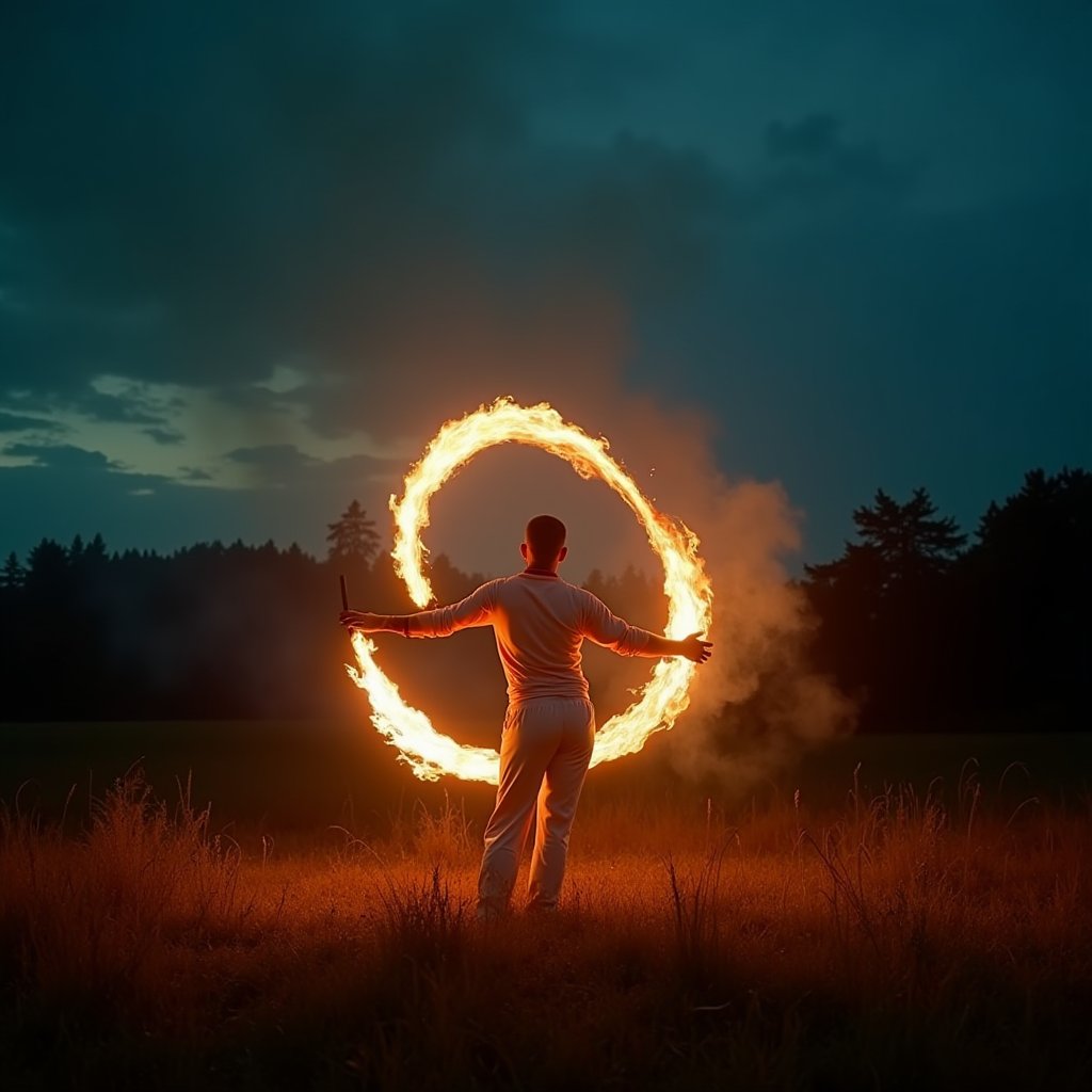 Ember Dance at Dusk - Fire & Explosions AI stock