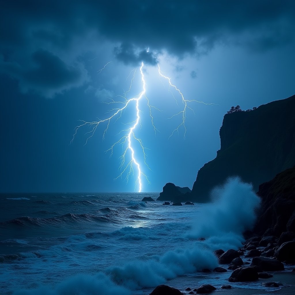 Electric Sea and Waterfall - Fire & Water AI stock