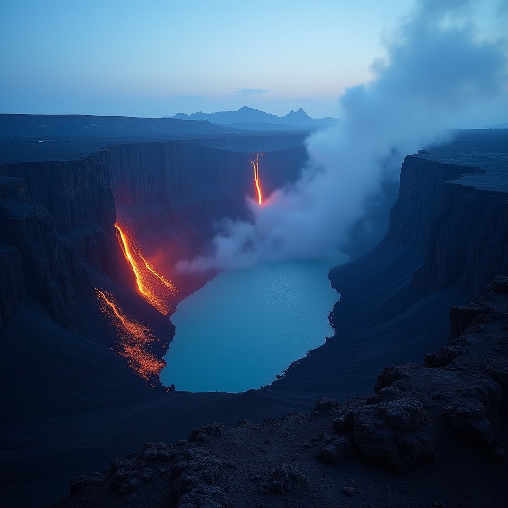 Volcanic Twilight - Fire & Water AI stock