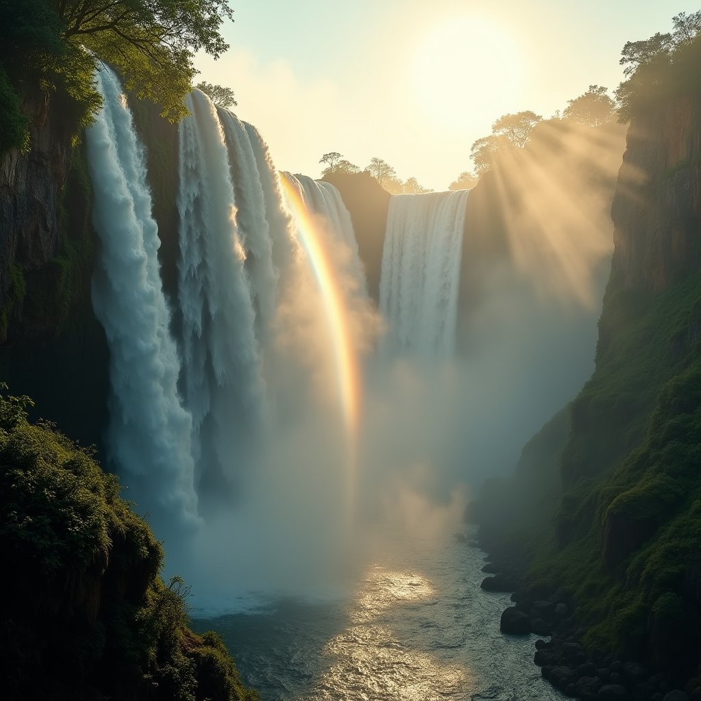 Iguazu Rainbow Mist - Fire & Water AI stock