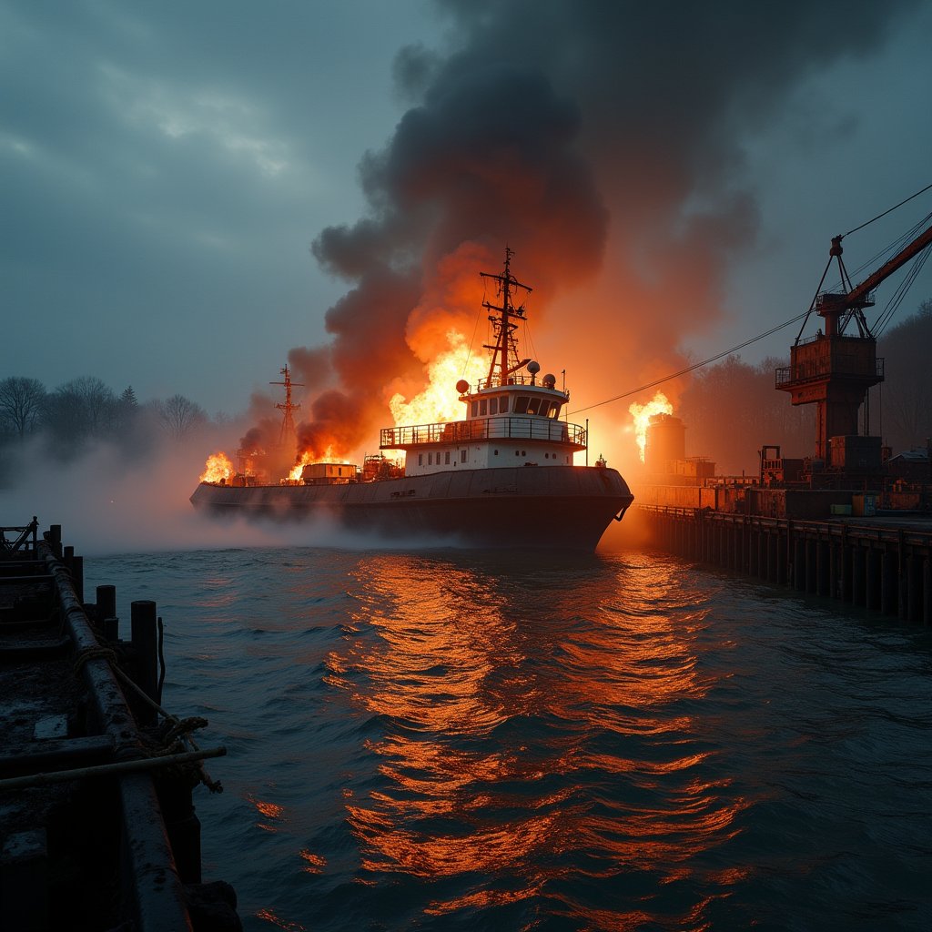 Tugboat Inferno at Drydock