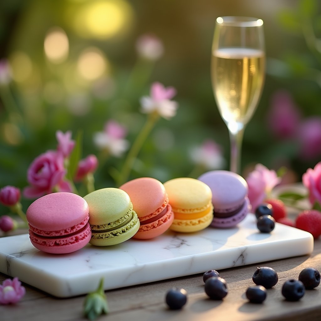 Macaron Rainbow in Paris - Food AI stock