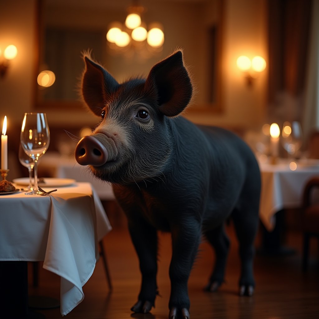 Truffle Pig in Fine Dining - Food AI stock