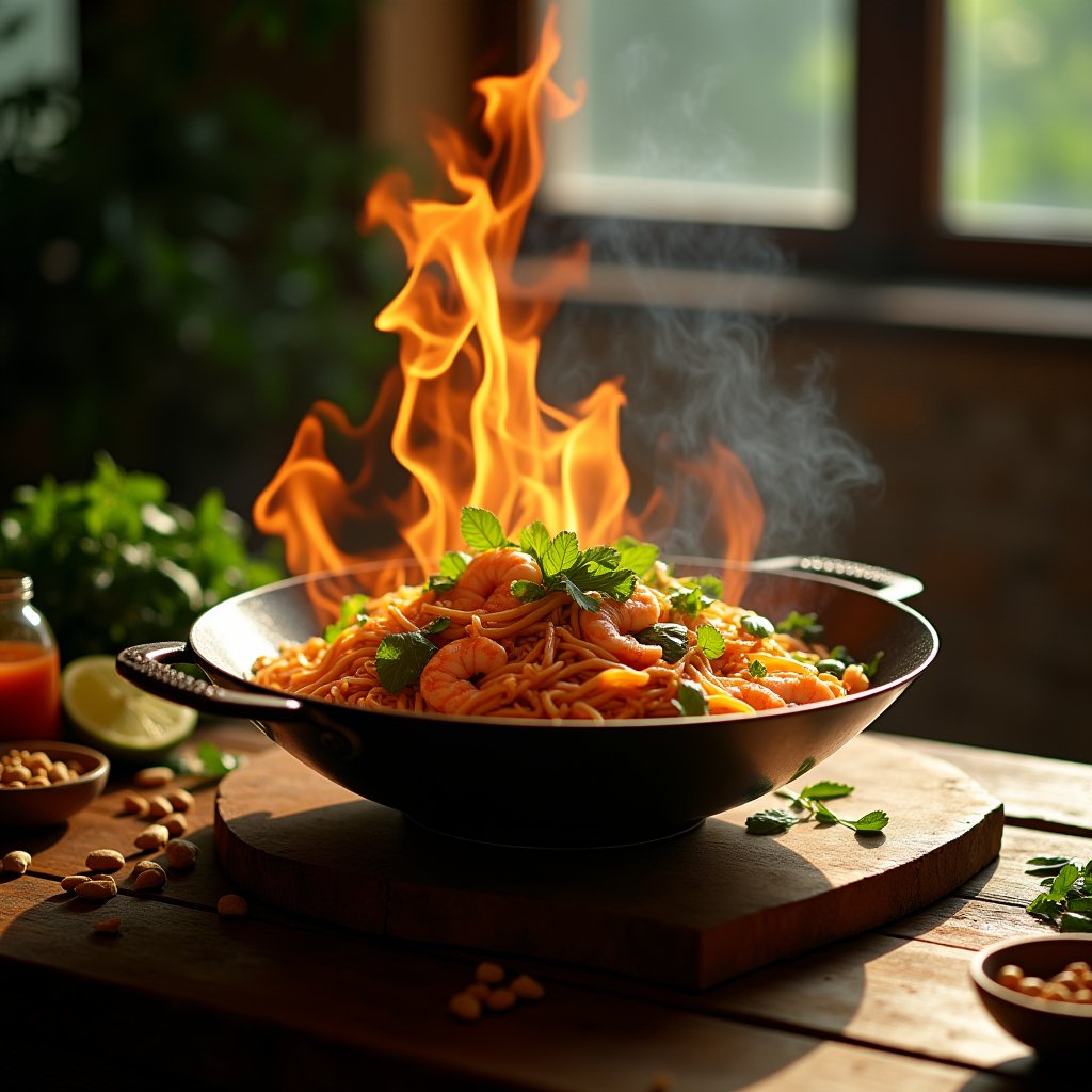Wok Fire Pad Thai - Food AI stock